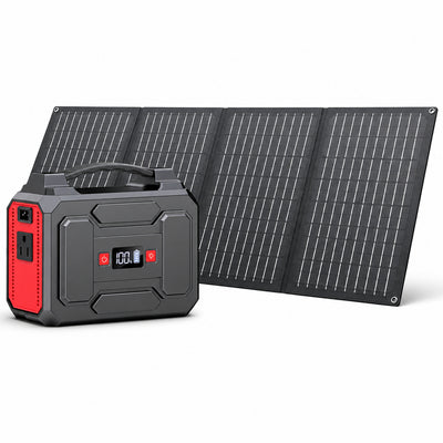 Solar Powered Generator, 100W Portable Power Station with Solar Panels 40W