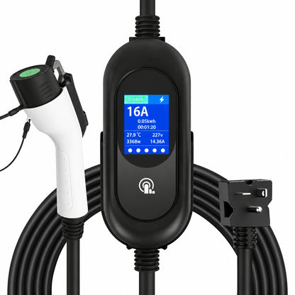 16.4Ft 110-240-Volt EV Charging Station Portable Level 1 Level 2 Charger NEMA 5-15 6-20 Plug J1772 Compatible