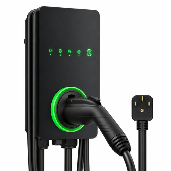 40A Level 2 EV Charger, 240V NEMA 14-50 J1772, Wifi, 25Ft Cable