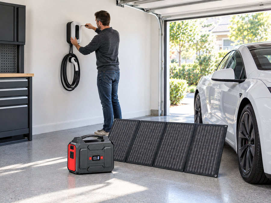 Garage equipment in a working lifestyle setting